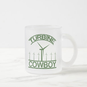 Turbine Cowboy Frosted Glass Coffee Mug