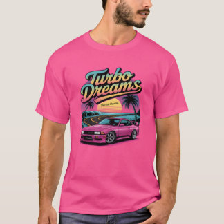 Turbo Dreams Vaporwave JDM Drift Caree gift family T-Shirt