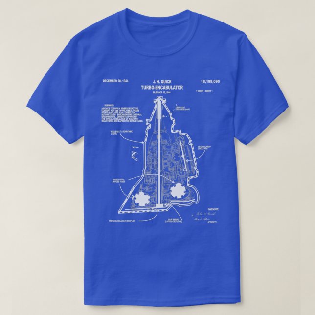 Turbo Encabulator Patent Funny Engineering Joke De T-Shirt (Design Front)