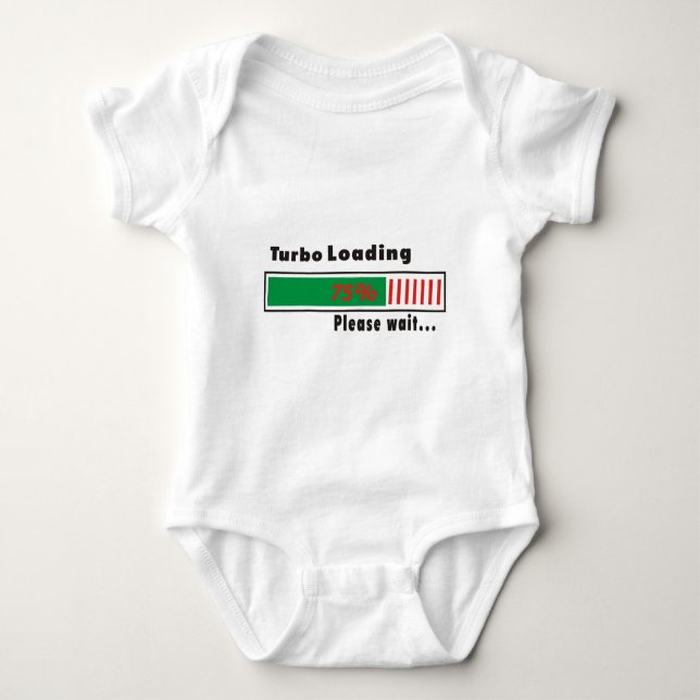 Turbo Loading Please wait Baby Bodysuit (Front)