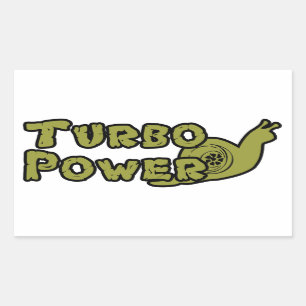 Turbo Power Rectangular Sticker