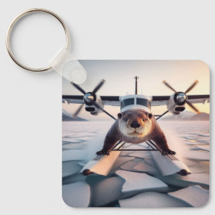 Turbo Prop Twin Engine Float Plane Bush Canada Key Ring