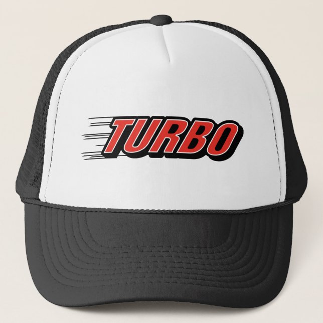 Turbo ~ Race Car Racing Trucker Hat (Front)