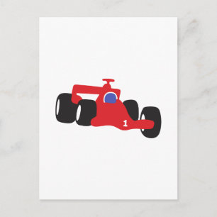 Turbo racing car postcard