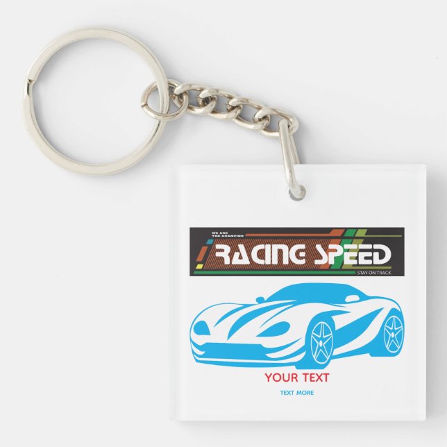 Turbo Racing Speed Car – Performance Auto Art Key Ring (Front)