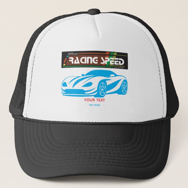 Turbo Racing Speed Car – Performance Auto Art Trucker Hat (Front)