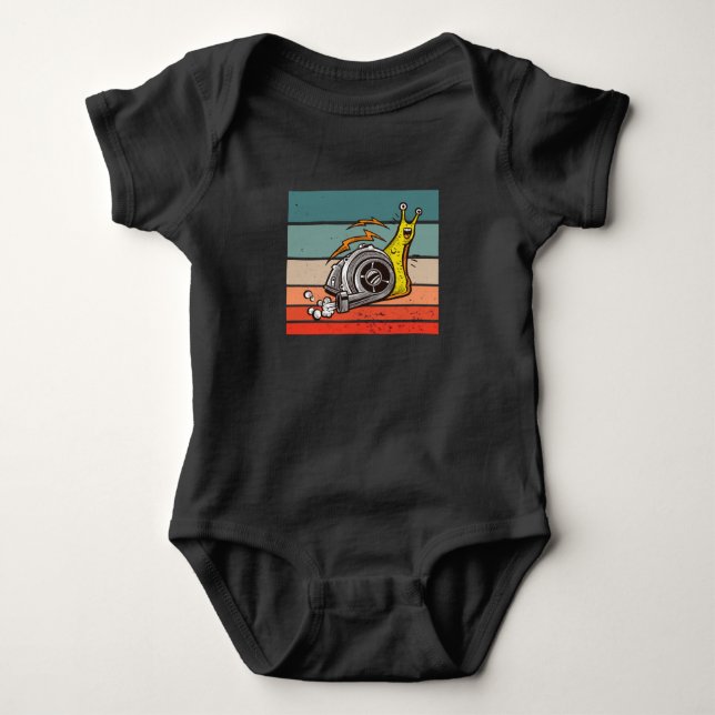 Turbo snail baby bodysuit (Front)