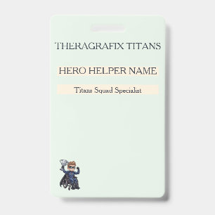 Turbo Theo Mint ID Name Badge Retractable Clip