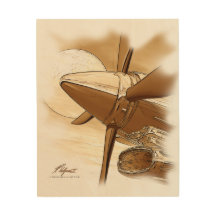 Turbo Vintage Aircraft Wood Wall Art