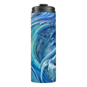 Turbulence Flow in the Sea, Abstract Art Thermal Tumbler