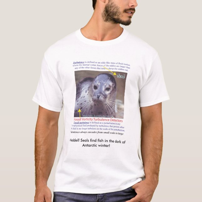 Turbulence_sealwhiskers, Weddell Seals find fis... T-Shirt (Front)