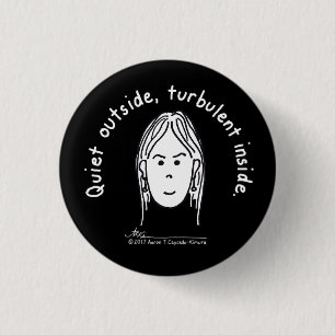 Turbulent Small Black Button