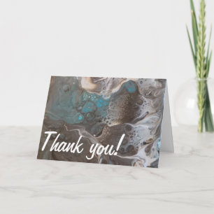 “Turbulent teal mocha whip” thank you Card