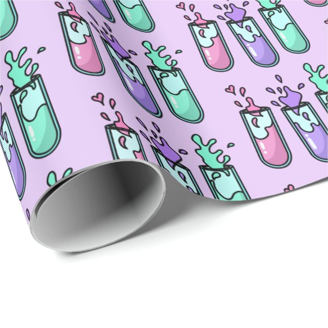 Turbulent Test Tubes Wrapping Paper (Roll Corner)