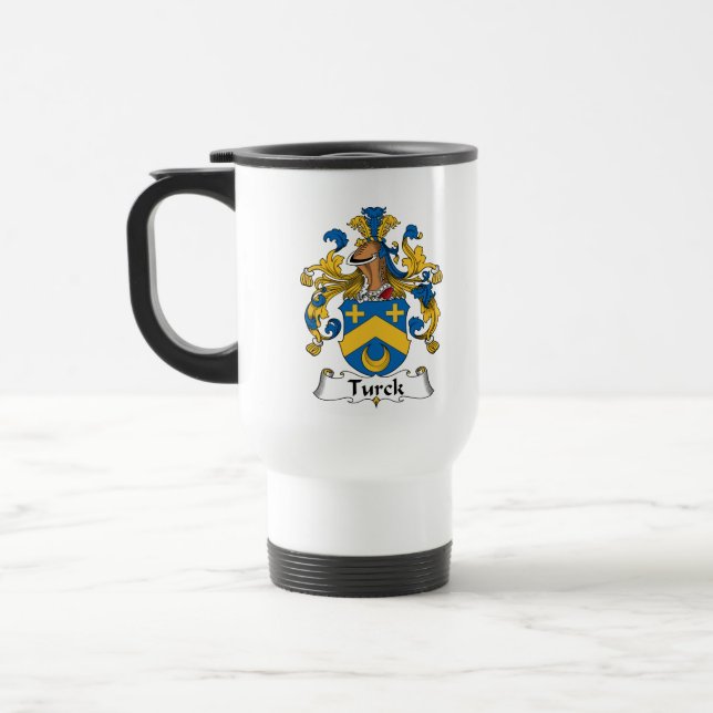 Turck Family Crest Travel Mug (Left)