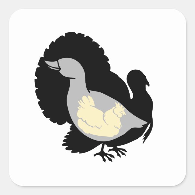 Turducken Square Sticker (Front)