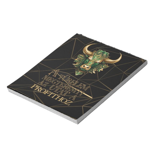 Türelem | Motiváció | Bull market Notepad (Rotated)