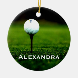 Turf and Golf Ball Personalised Ornament