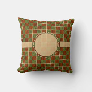 Turf and Wood Checks Cushion