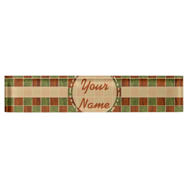 Turf and Wood Checks Nameplate (Front)