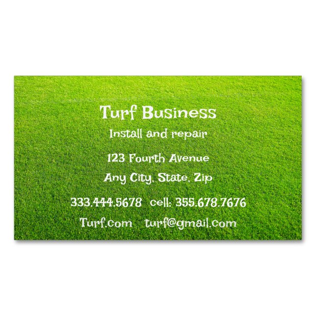 Turf Lawn Sod Farm Business Card (Front)
