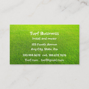 Turf Lawn Sod Farm Business Card