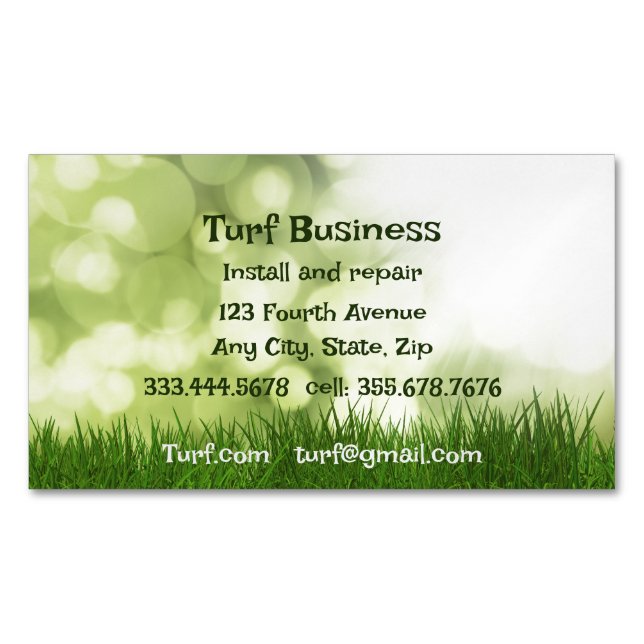 Turf Lawn Sod Farm Business Card (Front)
