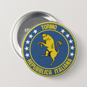 Turin 7.5 cm round badge