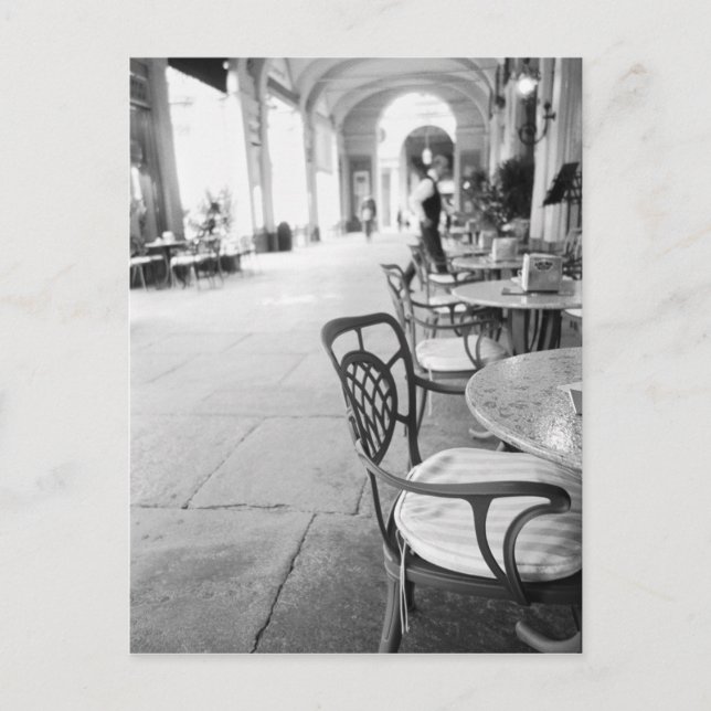 Turin Italy, Cafe and Archway Postcard (Front)