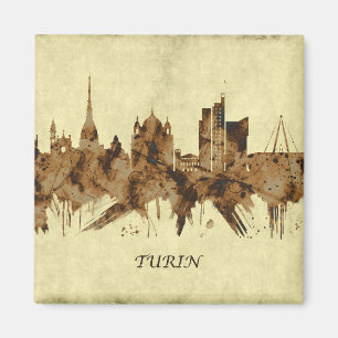 Turin Italy Cityscape Magnet