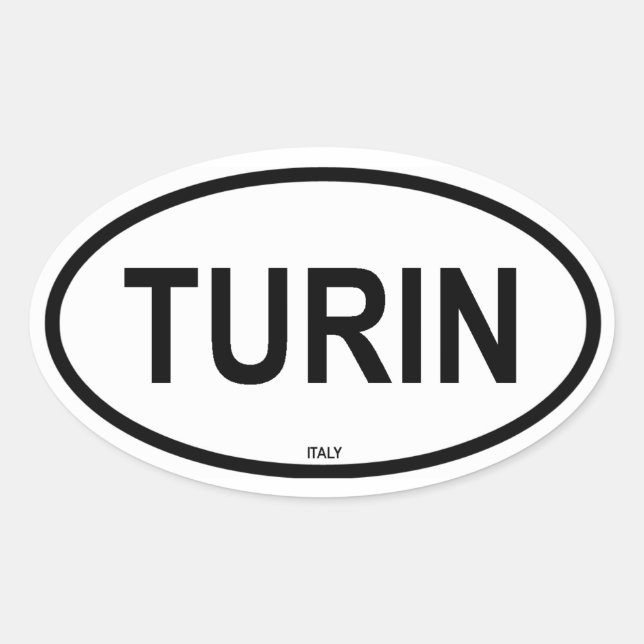 TURIN OVAL STICKER (Front)