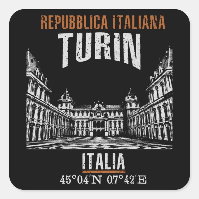 Turin Square Sticker (Front)
