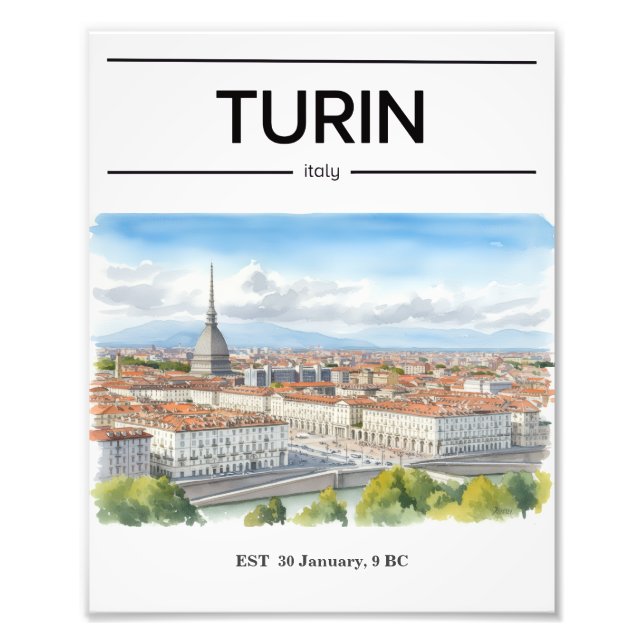 Turin watercolor poster (Front)
