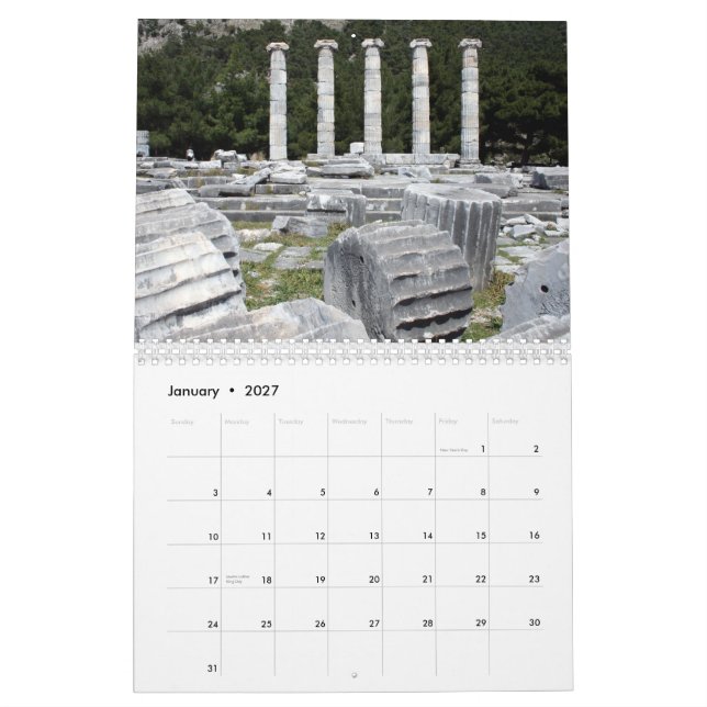 Türkei Calendar (Jan 2027)