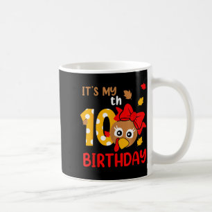 Turkey 10th Birthday Autumn Thanksgiving Party Boy Coffee Mug
