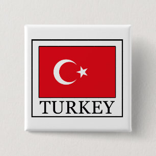 Turkey 15 Cm Square Badge