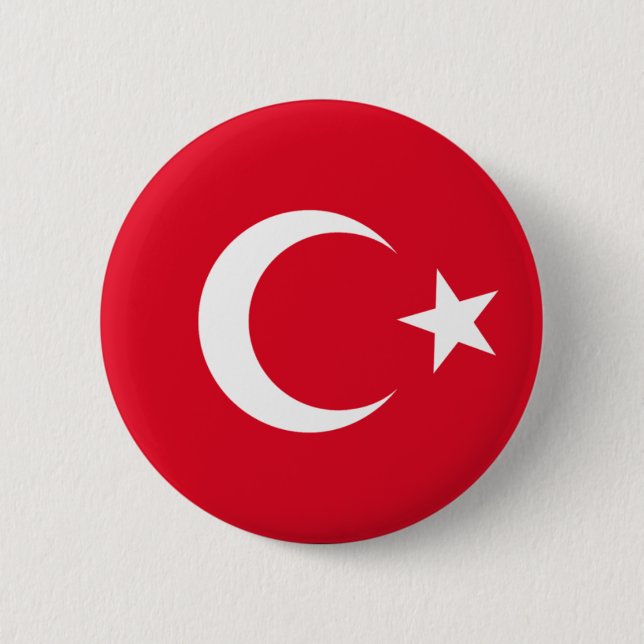 Turkey 6 Cm Round Badge (Front)