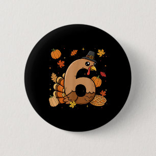 Turkey 6 Thanksgiving Pumpkin Gen Z Alpha Meme Mat Cm Round Badge