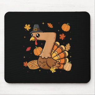Turkey 7 Thanksgiving Pumpkin Gen Z Alpha Meme Mat Mouse Mat