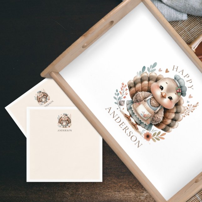 Turkey Add Name Napkin (Creator Uploaded)