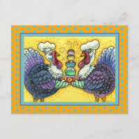 TURKEY & ALL THE FIXINS, FUNNY THANKSGIVING BIRDS