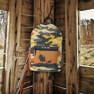 Turkey and Camo Printed Backpack