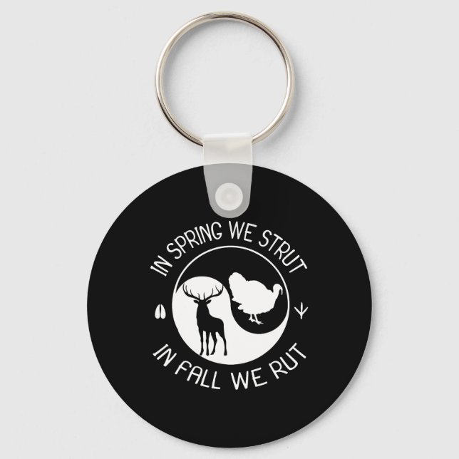 Turkey And Deer Hunting Hunter  Key Ring (Front)