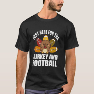 Turkey And Football Thanksgiving Shirt For Boys Ki