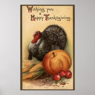Turkey and Produce # 1 Poster