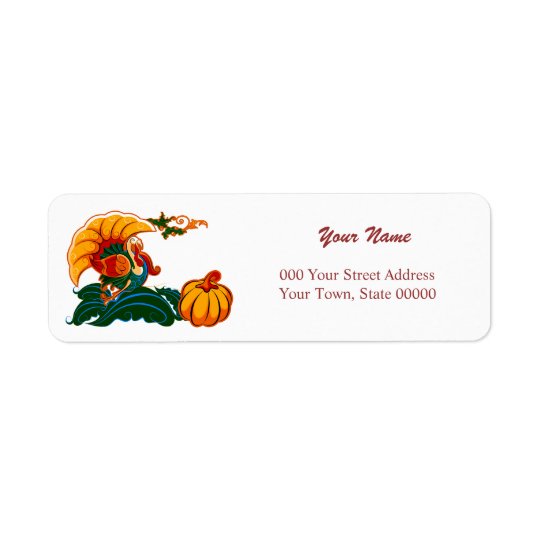 turkey-and-pumpkin-thanksgiving-address-label-zazzle-co-uk