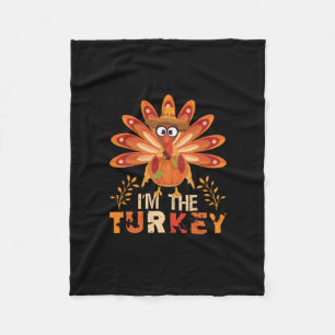 turkey and summer fall colours Fleece Blanket