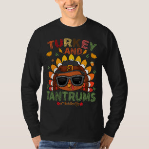 Turkey And Tantrums Toddler Life Thankful Gobble K T-Shirt