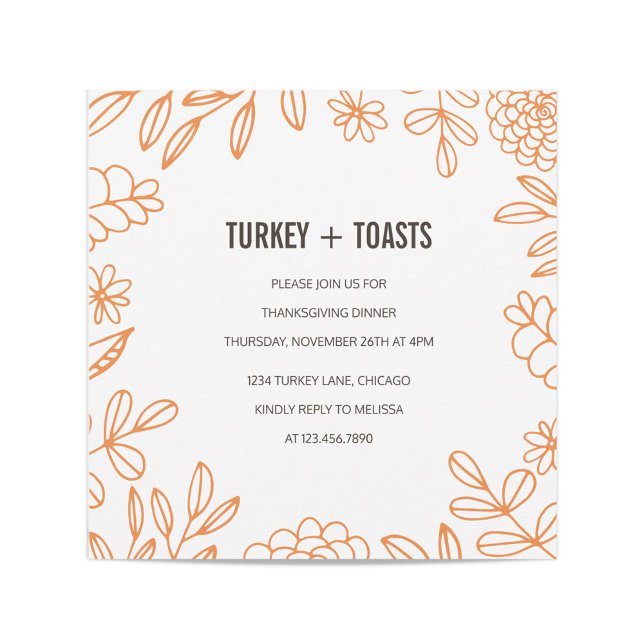 Turkey and Toasts Invitation (Creator Uploaded)
