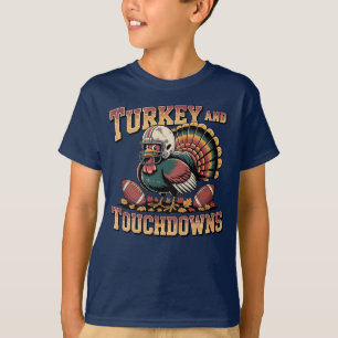 Turkey and Touchdowns Funny Football Kids' T-shirt